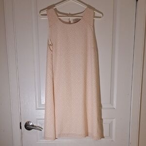 💕 LOFT Blush Pink Patterned Shift Dress | Size S (Ann Taylor line)